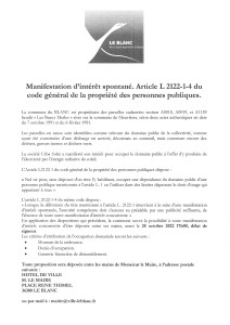 Manifestation d'intérêt spontané